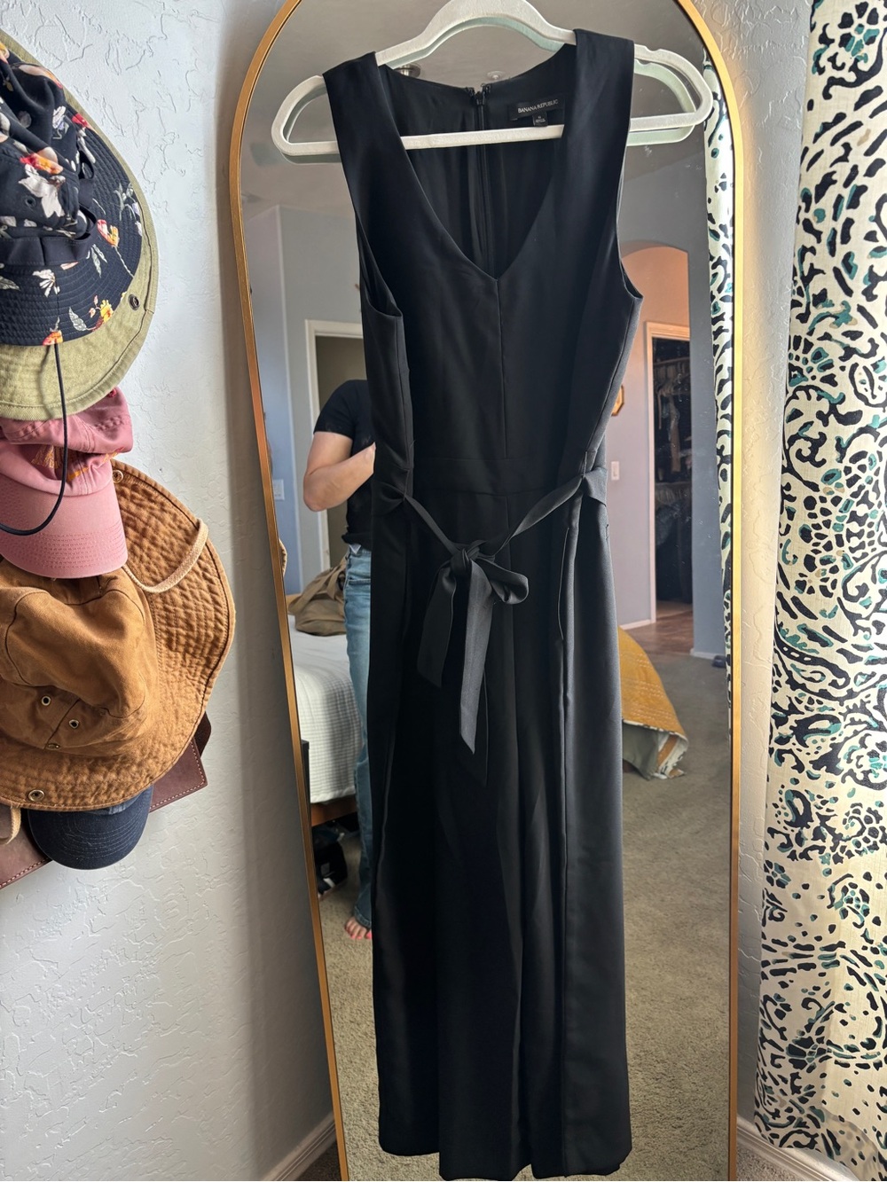 Black wide legged jumpsuit